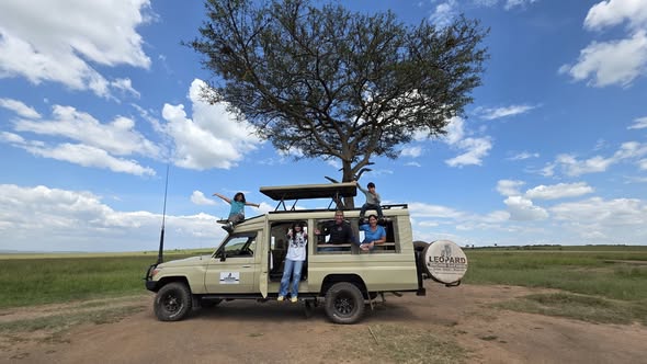 Leopard Orchid Safaris vehicles at a lodge